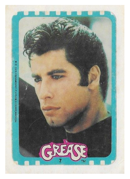 Grease / John Travolta as Danny / Topps #7 / 1978
