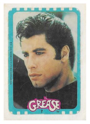 Grease / John Travolta as Danny / Topps #7 / 1978
