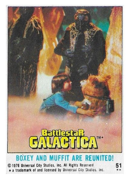 Battlestar Galactica / Boxey and Muffit Are Reunited! / Topps #51 / 1978