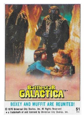 Battlestar Galactica / Boxey and Muffit Are Reunited! / Topps #51 / 1978