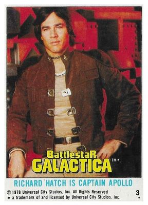 Battlestar Galactica / Richard Hatch is Captain Apollo / Topps #3 / 1978