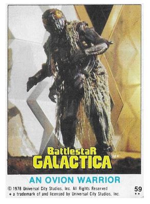 Battlestar Galactica / An Ovion Warrior / Topps #59 / 1978