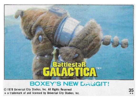 Battlestar Galactica / Boxey's New Daggit! / Topps #35 / 1978