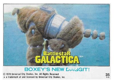 Battlestar Galactica / Boxey's New Daggit! / Topps #35 / 1978