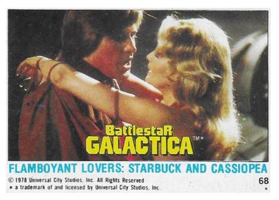 Battlestar Galactica / Flamboyant Lovers: Starbuck and Cassiopea / Topps #68 / 1978