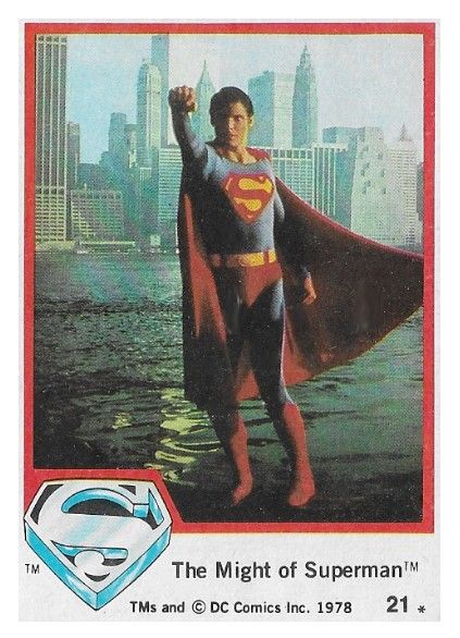 Superman: The Movie / The Might of Superman / 1978 / Topps #21