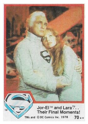 Superman: The Movie / Jor-El and Lara...Their Final Moments! / 1978 / Topps #70