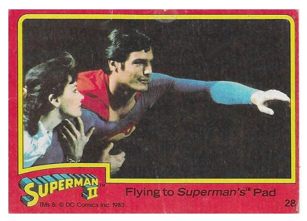 Superman II / Flying to Superman's Pad / 1980 / Topps #28