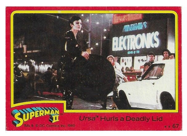 Superman II / Ursa Hurls a Deadly Lid / 1980 / Topps #67