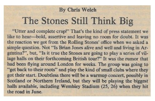 Rolling Stones, The / The Stones Still Think Big / 1983