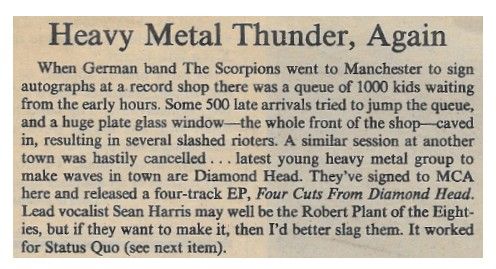 Scorpions / Heavy Metal Thunder, Again / 1983