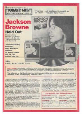 Browne, Jackson / Hold Out / 1980