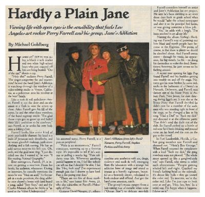 Jane's Addiction / Hardly a Plain Jane / 1989