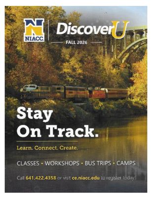NIACC / Discover U: Stay On Track. / Fall 2026
