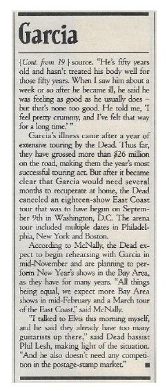 Garcia, Jerry / Rolling Stone Story / 10-1-92