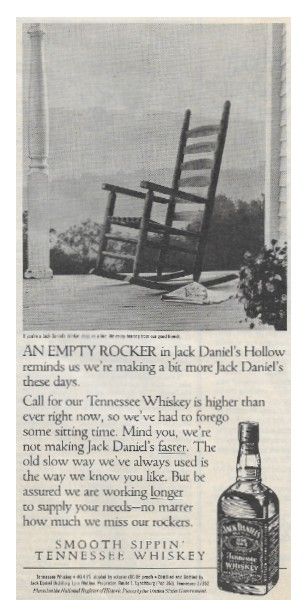 Jack Daniel's / An Empty Rocker / 1992