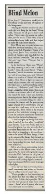 Blind Melon / Rolling Stone Story / 10-1-92