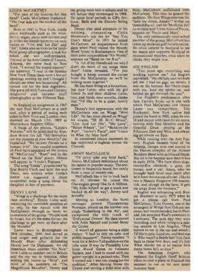 McCartney, Paul / Hit Parader Story / 1976 / Wings