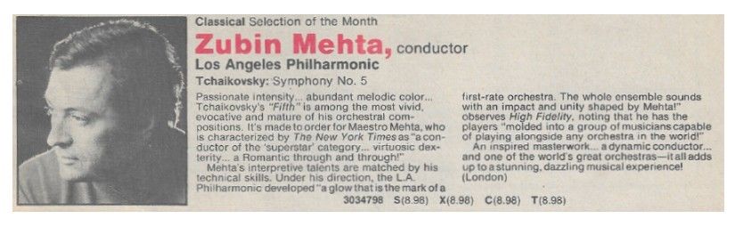 Mehta, Zubin / Tchaikovsky: Symphony No. 5 / 1980