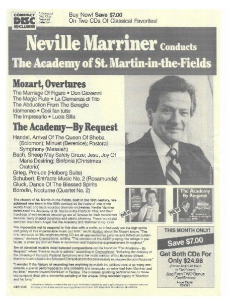Marriner, Neville / Conducts The Academy of St. Martin-in-the-Fields / 1988