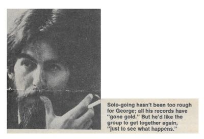 Harrison, George / Solo-going Hasn't Been Too Rough / 1970s