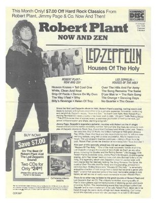 Plant, Robert / Now and Zen / 1988 / with Led Zeppelin
