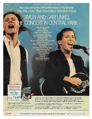 Simon + Garfunkel / The Concert in Central Park / 1981
