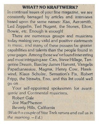 Kraftwerk / What? No Kraftwerk? / 1977