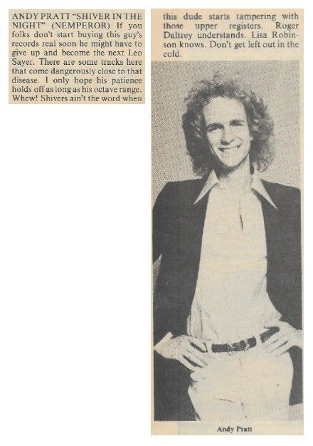 Pratt, Andy / Shiver in the Night / 1978