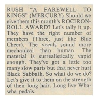 Rush / A Farewell to Kings / 1978