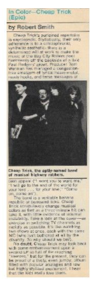 Cheap Trick / In Color / 1977 / by Robert Smith