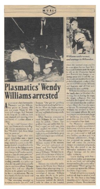 Plasmatics, The / Wendy Williams Arrested / 1981
