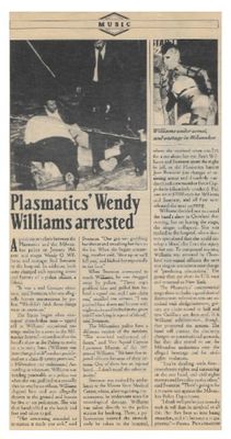 Plasmatics, The / Wendy Williams Arrested / 1981