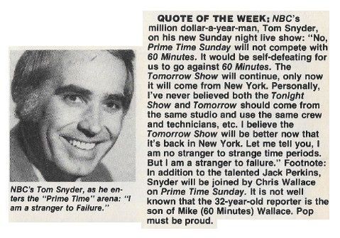 Snyder, Tom / Quote of the Week / 1979