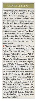 Estefan, Gloria / Tour Dates + Story / 1991