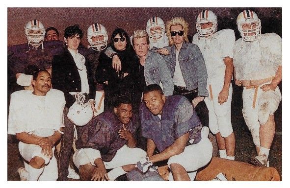 Cult, The / With Nassau Community Football Team / 1986