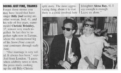 Joel, Billy--Christie Brinkley / Doing Just Fine, Thanks / 1990