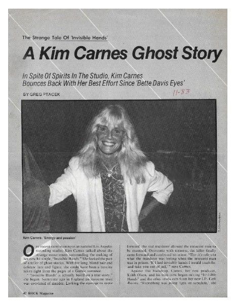 Carnes, Kim / A Kim Carnes Ghost Story / 1983