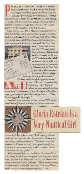 Estefan, Gloria / Gloria Estefan is a Very Nautical Girl / 1989
