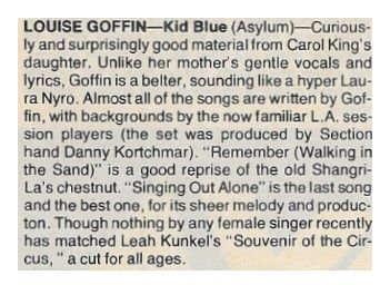 Goffin, Louise / Kid Blue / 1979