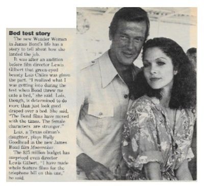 Moore, Roger--Lois Chiles / Bed Test Story / 1979