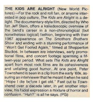 Who, The / The Kids Are Alright / 1979