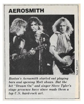 Aerosmith / Started Out Playing Bars / 1979