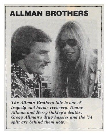 Allman Brothers Band / Tale is One of Tragedy and Heroic Recovery / 1979