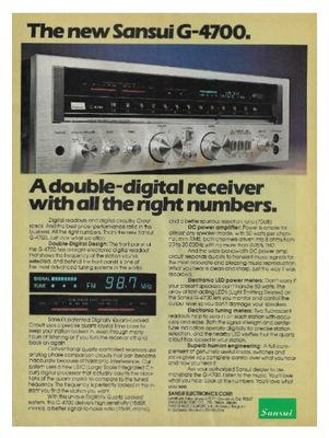 Sansui / The New Sansui G-4700 / 1979