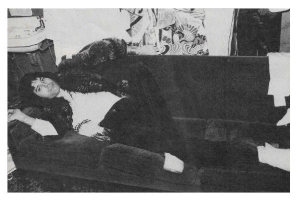 Queen / Freddie Mercury: Swansea, Wales--On Couch / 1978