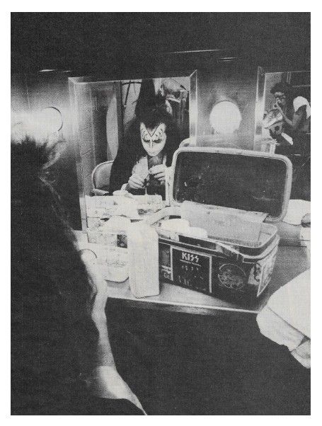 Kiss / Gene Simmons: Backstage, Applying Makeup / 1975
