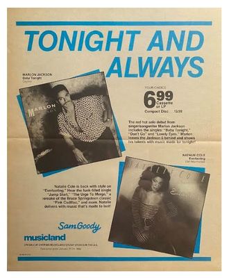 Jackson, Marlon--Natalie Cole / Baby Tonight--Everlasting / 1988