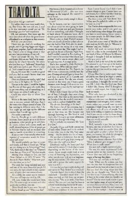 Travolta, John / Rolling Stone Story / 2-22-96