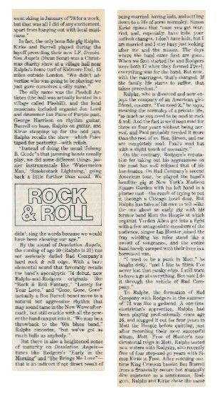 Bad Company / Circus Weekly Story - Part 2 / 1979